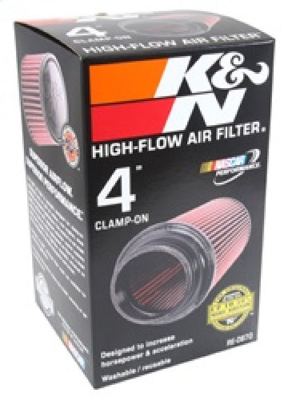 K&N Universal Air Filter | Round Tapered, 4in Flange, 9in Tall | RE-0870