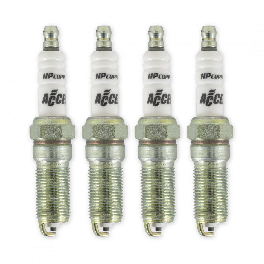 Hp Copper Spark Plug Ford Ecoboost 1.6L, 2.0L And 2.3L I4 Engines Two Heat Range Colder 4-Pack ACCEL