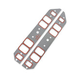 Ultra-Seal Intake Manifold Gaskets .060 Inch Thickness Fits 1965-1990 Chevrolet 396-454 Big Block with Rectangle Raised Port Heads. No upper bolt holes. 1.85 x 2.55 Inch Mr Gasket