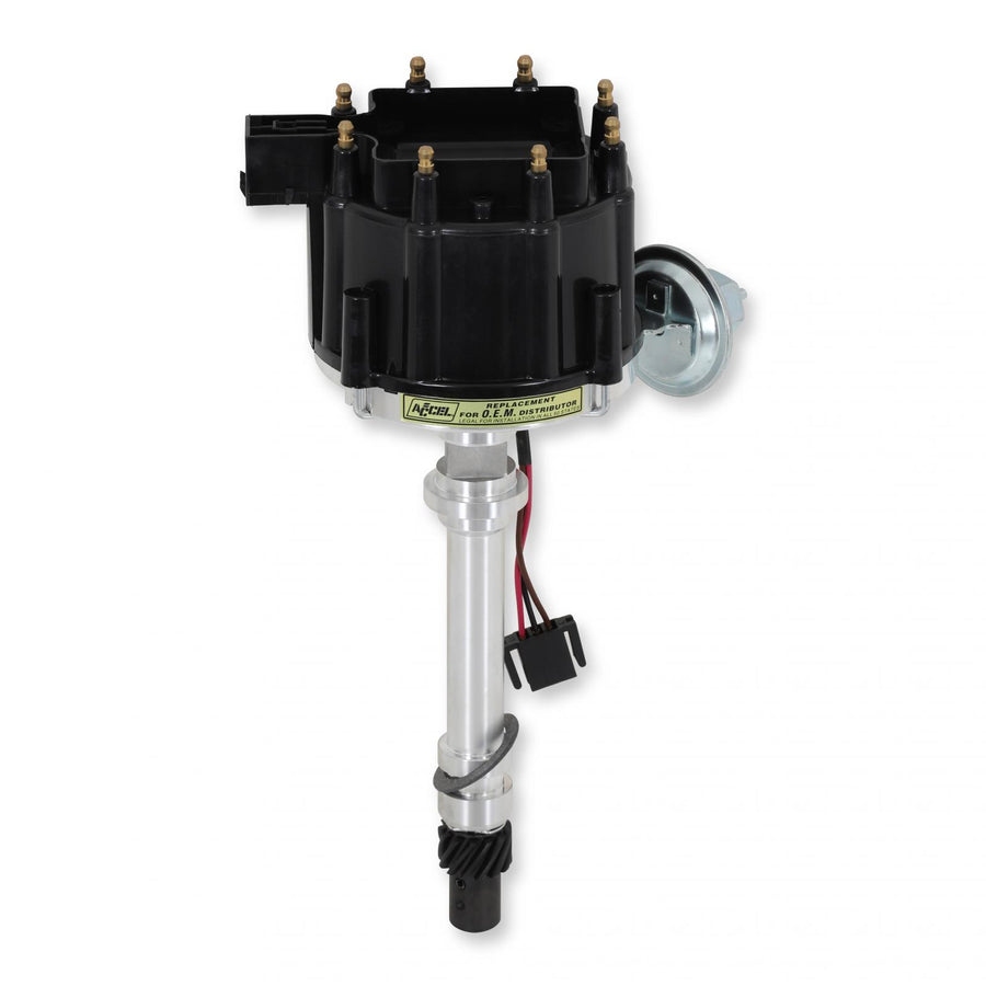 Ready To Run Distributor GM Hei No Coil Chevrolet V8 Black Cap ACCEL