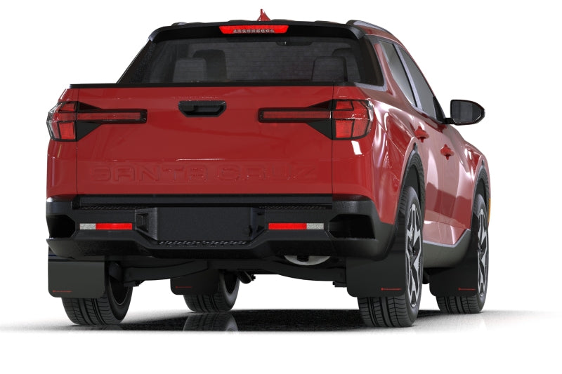 Rally Armor 22-24 Hyundai Santa Cruz Black Mud Flap w/Grey Logo