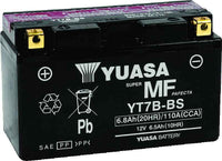 Yuasa YT7B-BS Maintenance Free AGM 12-Volt Battery w/Bottle