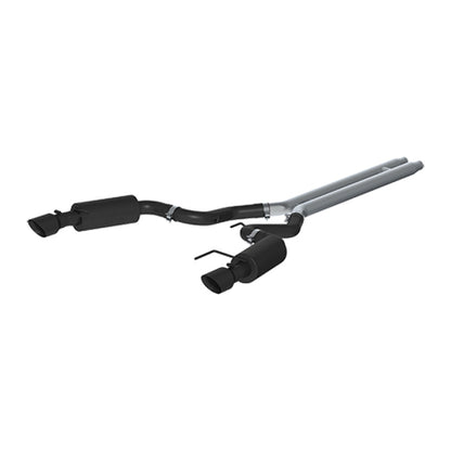 MBRP 2015-2017 Ford Mustang GT 5.0 Convertible Black 3in Cat Back Dual Split Rear Exit (Street Version) | S7239BLK