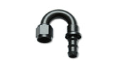 Vibrant -8 AN Push-On 180 Degree Hose End Elbow Fitting | 6061 Aluminum | 22808