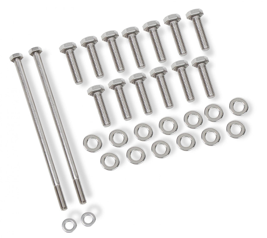 Oil Pan Bolt Set Polished Stainless Steel GM LS Engines Mr Gasket