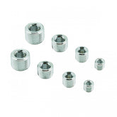 Pipe Plugs 8-Piece Set Includes Two 1/8 Inch NPT Two 1/4 Inch NPT Two 3/8 Inch NPT Two 1/2 Inch NPT Mr Gasket