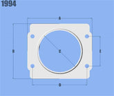 Vibrant MAF Sensor Adapter Plate for Subaru | 6061 Aluminum, 3.00 in Inlet ID | 1994