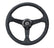 NRG Sport Steering Wheel (350mm / 1.5in Deep) Black Leather Black Stitch w/Matte Black Solid Spokes