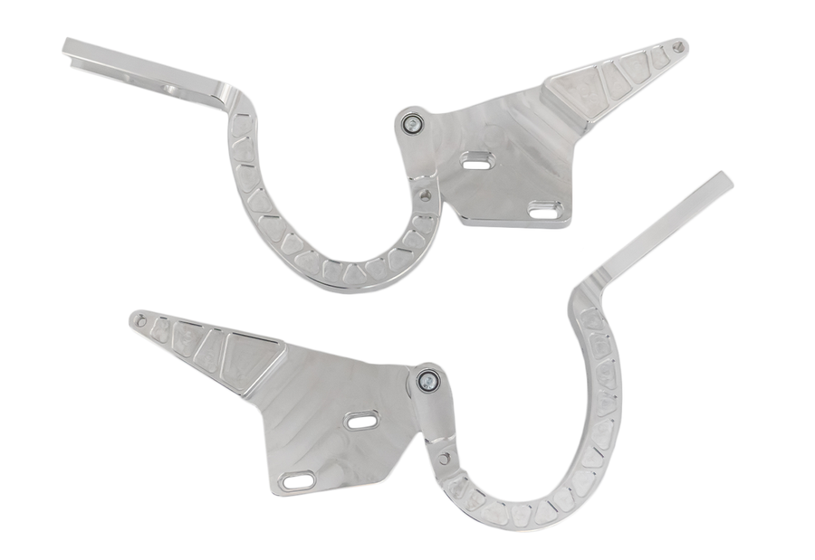 CVF Racing Polished billet trunk hinges for 1962 to 1965 Chevrolet Nova, part TRUNK-HINGE-KIT-65NC