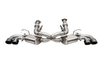 Corsa 20-25 Corvette C8 3in Valved Cat-Back 4.5in Blk Quad Tips Fits Factory Perf Exhaust DeletesAFM
