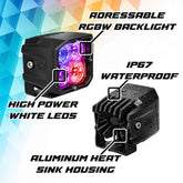 XKGlow XKmax RGBW Addressable Cube Light Kit - Flood Beam