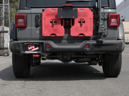 aFe Power MACH Force-Xp Axle-Back Exhaust System with Polished Tip 18-20 Jeep Wrangler L4-2.0T / V6-3.6L | 49-48070-1P