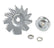 Chrome Alternator Fan & Pulley Chrome GM/Ford Mr Gasket