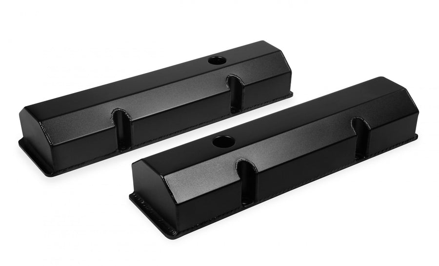 Fabricated Aluminum Valve Covers Black Finish Fits 1960-1986 Chevrolet 262-400 Gen I Small Block Mr Gasket