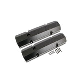 Fabricated Aluminum Valve Covers Black Finish Fits 1960-1986 Chevrolet 262-400 Gen I Small Block Mr Gasket