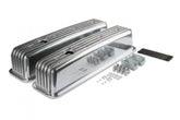 Cast Aluminum Ball Milled Center Bolt Valve Covers Polished Fits 1987-1997 Chevrolet 305/350 Small Block Mr Gasket