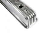 Cast Aluminum Ball Milled Center Bolt Valve Covers Polished Fits 1987-1997 Chevrolet 305/350 Small Block Mr Gasket