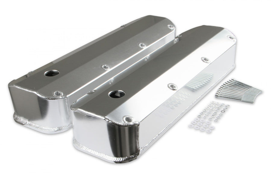 Fabricated Aluminum Valve Covers Silver Finish Fits 1964-1991 Chrysler 273-360 Small Block except Magnum Mr Gasket