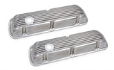 Cast Aluminum Valve Covers Pair Polished Fits 1962-1985 Ford 221-351W Small Block Mr Gasket