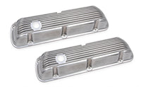 Cast Aluminum Valve Covers Pair Polished Fits 1962-1985 Ford 221-351W Small Block Mr Gasket