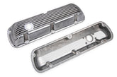 Cast Aluminum Valve Covers Pair Polished Fits 1962-1985 Ford 221-351W Small Block Mr Gasket