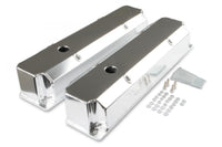Fabricated Aluminum Valve Covers Silver Finish Fits 1965-1978 Chrysler 383-440 Big Block Long Bolt (Angled) Mr Gasket