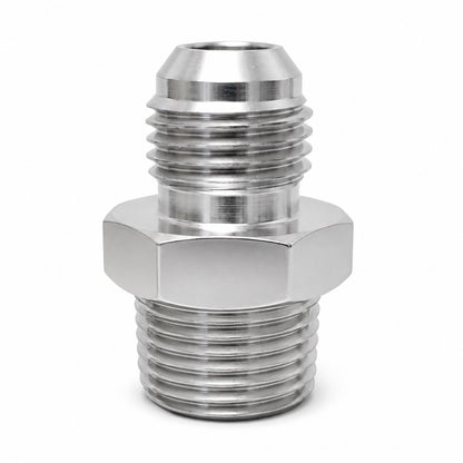 CVF Racing polished or black -10AN to 3/8 NPT straight adapter fitting, 10AN-3/8NPT