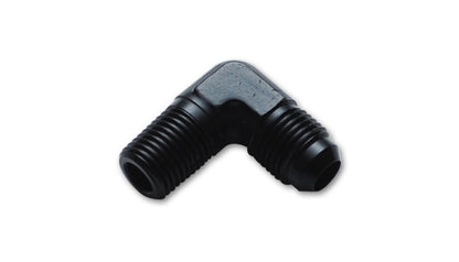 Vibrant -8 AN to 1/4 in NPT 90 Degree Elbow Adapter Fitting | 6061 Aluminum, Anodized Black | 10267