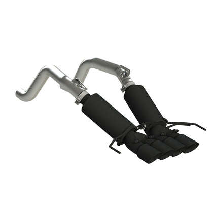 MBRP 14-19 Chevy Corvette V8 6.2L 3in Black Dual Cat Back w/ 4in Quad Dual Wall Tips | S7030BLK