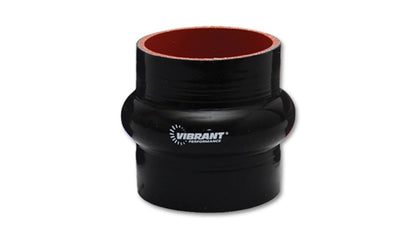 Vibrant 4-Ply Silicone Hump Hose Coupler | 4.00 in ID x 3 in, Aramid Reinforced, Black | 2736