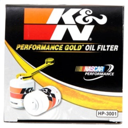 K&N Oil Filter | 3/4 In. - 16UNF-2B Thread | HP-3001