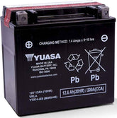 Yuasa YTX14-BS Maintenance Free AGM 12-Volt Battery w/Bottle