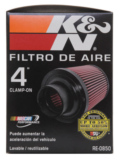 K&N Universal Air Filter | Round Tapered, 4in Flange, 6in Tall | RE-0850