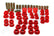 Energy Suspension Control Arm Bushing Set; Red; Rear; Performance Polyurethane; 7.3122R