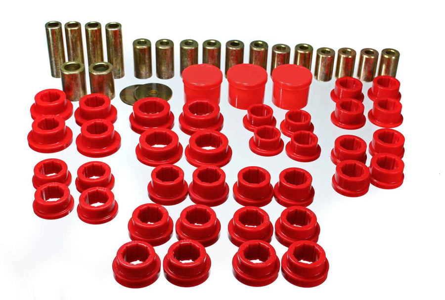 Energy Suspension Control Arm Bushing Set; Red; Rear; Performance Polyurethane; 7.3122R