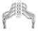 Long Tube Headers Silver Ceramic Coated 1968-1972 GM A-Body LS Swap, 1-7, 8 X 3 Inch Long Tube Headers, Silver Ceramic Coating Hooker BlackHeart