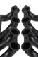 Long Tube Headers Painted 1968-1972 GM A-Body LS Swap, 1-7, 8 X 3 Inch Long Tube Headers, Painted Hooker BlackHeart