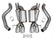 Axle-Back Exhaust System 2005-2008 C6 Corvette Axle-Back 3 Inch Exhaust System W, Mufflers, 304 Ss Hooker BlackHeart