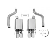 Axle-Back Exhaust System Fits 2005-2008 C6 Corvette, 304 Stainless Steel Axle-Back, 3-Inch Exhaust W, Dual Mode (Npp) Muffler Hooker BlackHeart