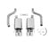 Axle-Back Exhaust System Fits 2005-2008 C6 Corvette, 304 Stainless Steel Axle-Back, 3-Inch Exhaust W, Dual Mode (Npp) Muffler Hooker BlackHeart