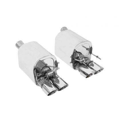 Axle-Back Exhaust System Fits 2005-2008 C6 Corvette, 304 Stainless Steel Axle-Back, 3-Inch Exhaust W, Dual Mode (Npp) Muffler Hooker BlackHeart