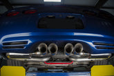 Axle-Back Exhaust System 1997-2004 C5 Corvette 5.7L 304 Stainless Steel 3 Inch Axle-Back Exhaust System With Mufflers Hooker BlackHeart