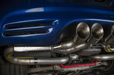 Axle-Back Exhaust System 1997-2004 C5 Corvette 5.7L 304 Stainless Steel 3 Inch Axle-Back Exhaust System With Mufflers Hooker BlackHeart
