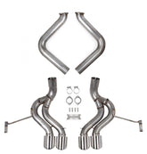 Axle-Back Exhaust System 1997-2004 C5 Corvette 5.7L 304 Stainless Steel 3 Inch Axle-Back Exhaust System Without Mufflers Hooker BlackHeart