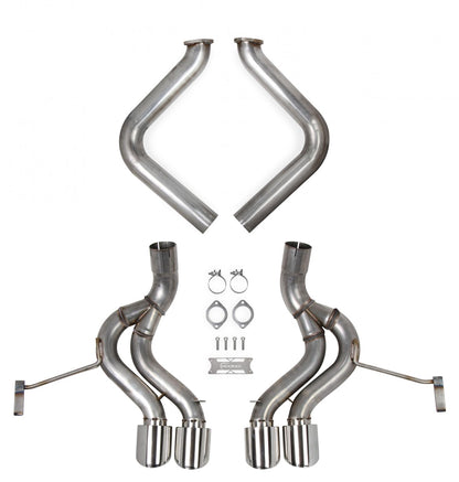 Axle-Back Exhaust System 1997-2004 C5 Corvette 5.7L 304 Stainless Steel 3 Inch Axle-Back Exhaust System Without Mufflers Hooker BlackHeart