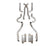 Exhaust System Fits 1964-1967 GM A-Body LS Swap Exhaust System 3 Inch, 304 Stainless Steel Hooker BlackHeart