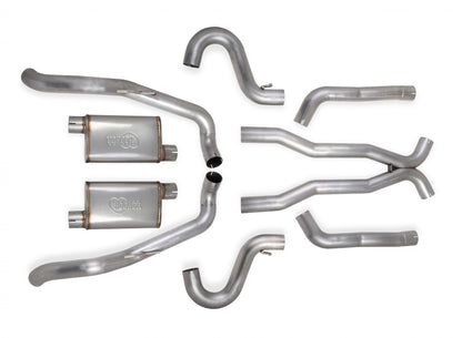 Exhaust System 1968-1972 GM A-Body 2-Door 3 Inch 304 Stainless Steel Exhaust System Excluding El Camino Aggressive To Moderate Sound Hooker BlackHeart
