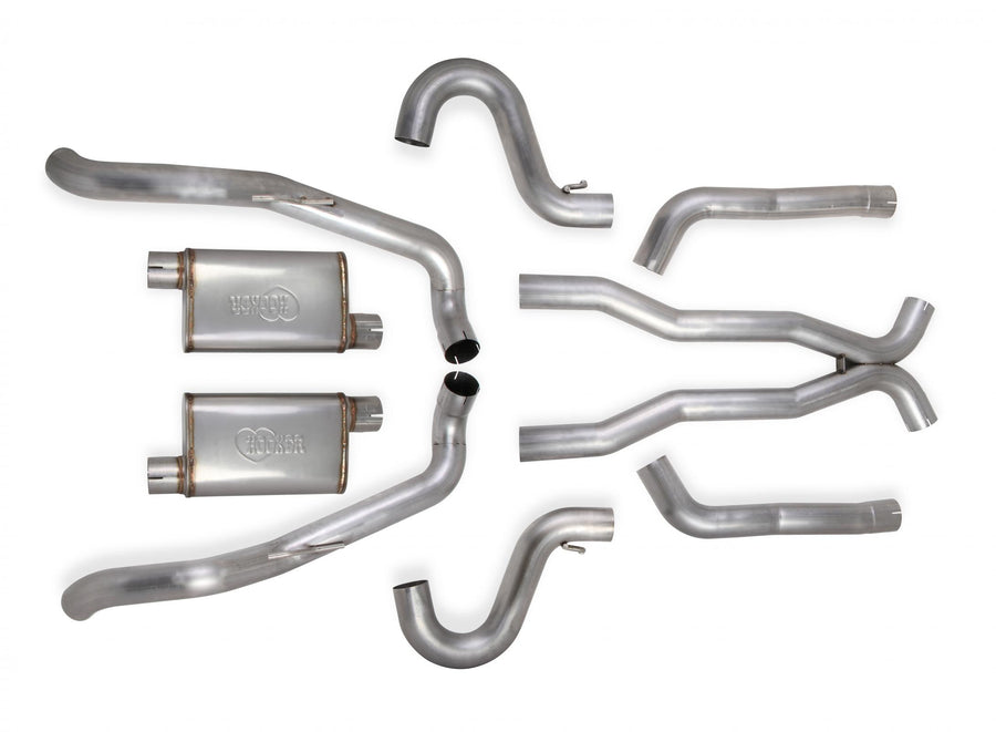 Exhaust System 1968-1972 GM A-Body 2-Door 3 Inch 304 Stainless Steel Exhaust System Excluding El Camino Aggressive To Moderate Sound Hooker BlackHeart