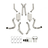 LS Swap Header-Back Exhaust Stainless Steel 1970-1974 Camaro, Firebird, 3 Inch, Natural Finish Hooker BlackHeart