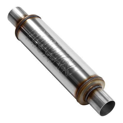 Flow Fx Muffler Flow Fx Muffler 2.25 In/Out Round Body Moderate Sound Stainless Steel Flowmaster